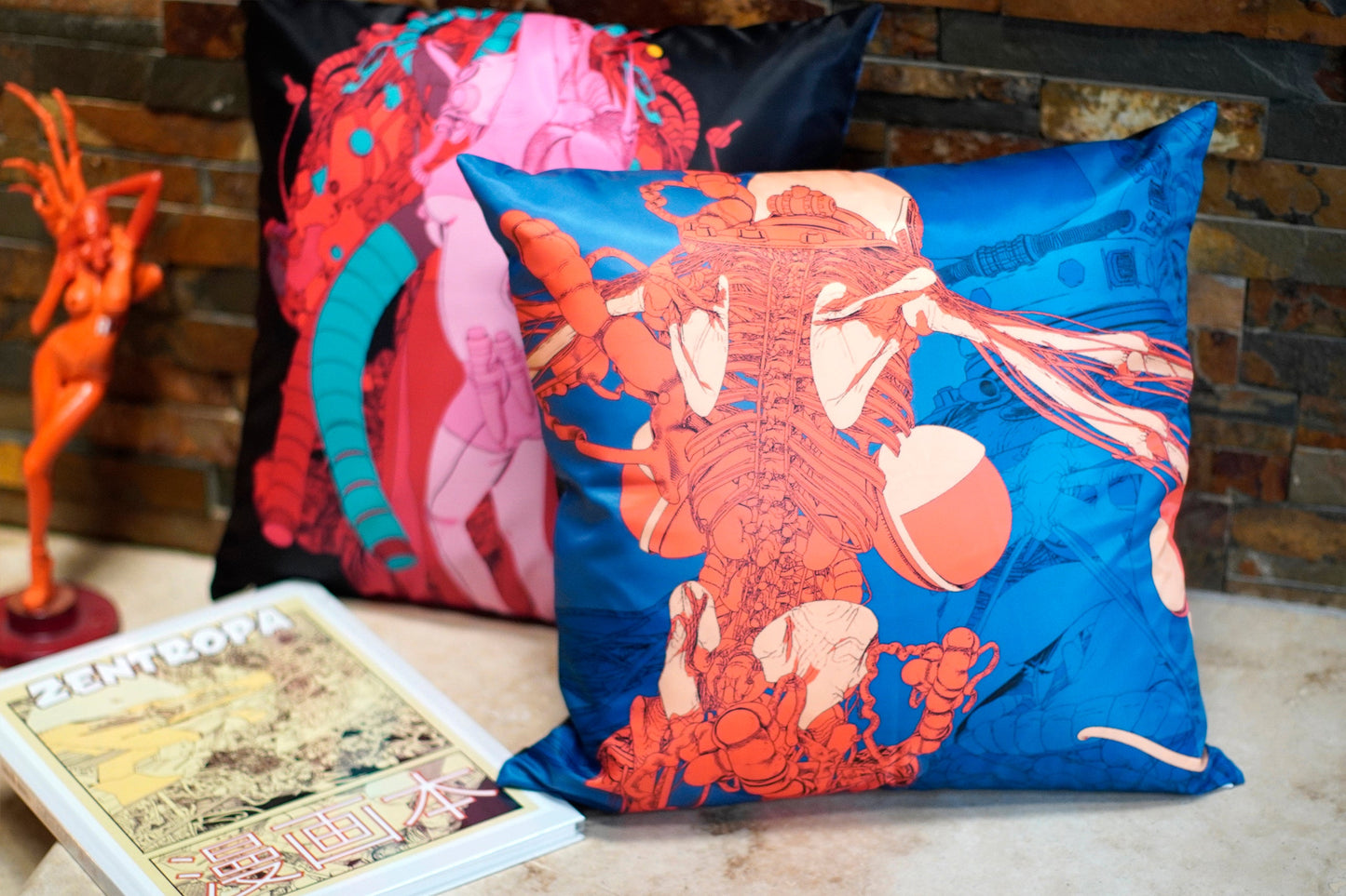 Colorful Skeleton Throw Pillow