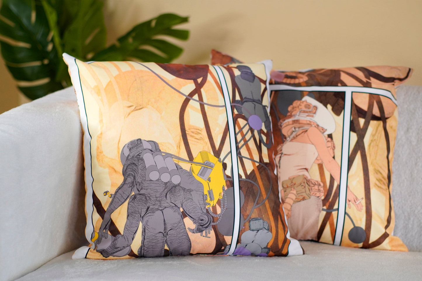 Comic 02 Throw Pillow