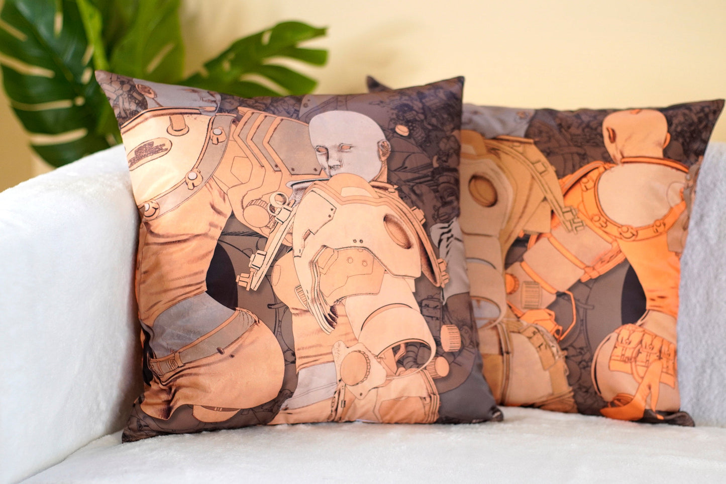 Robot Girl Throw Pillow