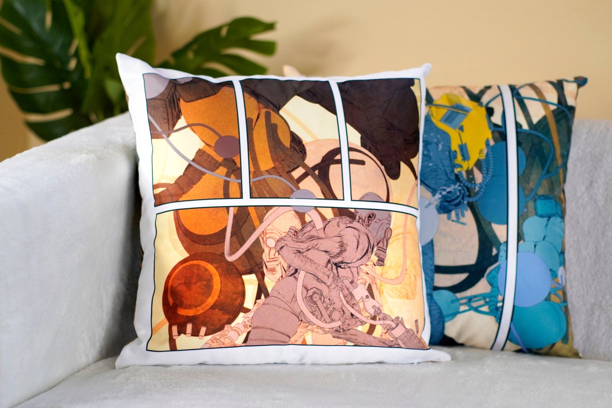 Xen Wear Pillow - Robot War Comic